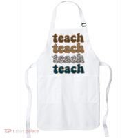 Teach Retro Gift For Teacher Apron thumb 0