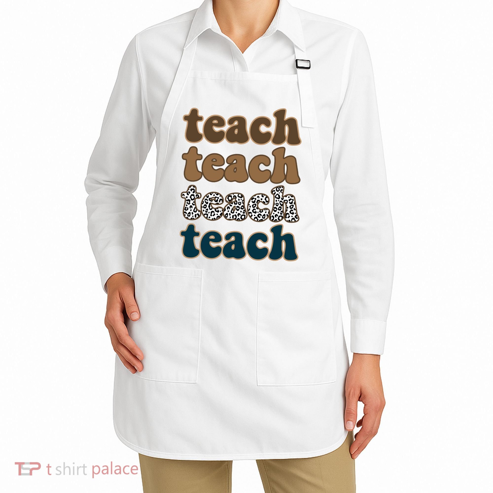 Teach Retro Gift For Teacher Apron