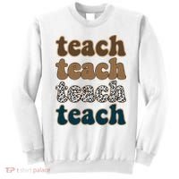 Teach Retro Gift For Teacher Sweatshirt thumb 0