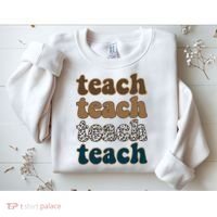 Teach Retro Gift For Teacher Sweatshirt thumb 2