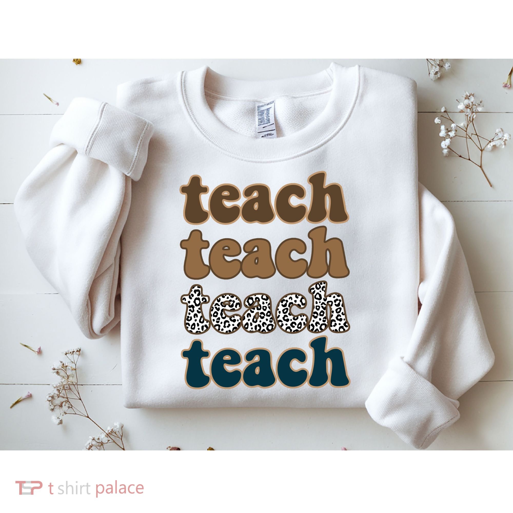 Teach Retro Gift For Teacher Sweatshirt