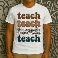 Teach Retro Gift For Teacher T-Shirt thumb 3