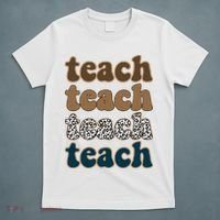 Teach Retro Gift For Teacher T-Shirt thumb 5