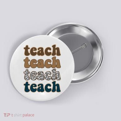 Teach Retro Gift For Teacher Button