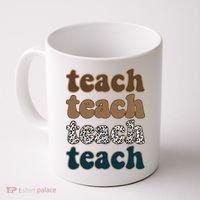 Teach Retro Gift For Teacher Coffee Mug thumb 0