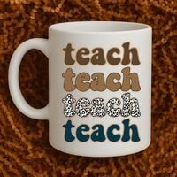 Teach Retro Gift For Teacher Coffee Mug thumb 2