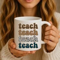 Teach Retro Gift For Teacher Coffee Mug thumb 3