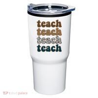 Teach Retro Gift For Teacher Tumbler thumb 0