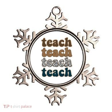 Teach Retro Gift For Teacher Ornament
