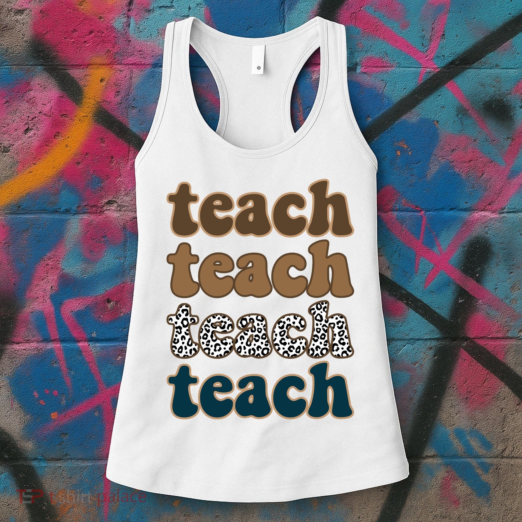 Teach Retro Gift For Teacher Women's Tank Top