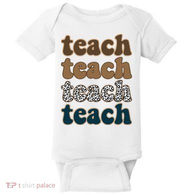 Teach Retro Gift For Teacher Baby Bodysuit