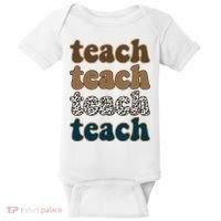 Teach Retro Gift For Teacher Baby Bodysuit thumb 0