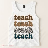 Teach Retro Gift For Teacher Tank Top thumb 2