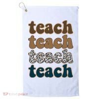 Teach Retro Gift For Teacher Golf Towel thumb 0
