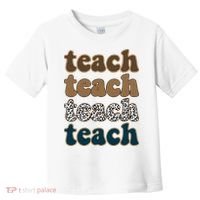 Teach Retro Gift For Teacher Toddler T-Shirt thumb 0