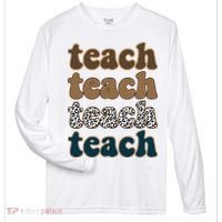 Teach Retro Gift For Teacher Zone Performance Long-Sleeve T-Shirt thumb 0
