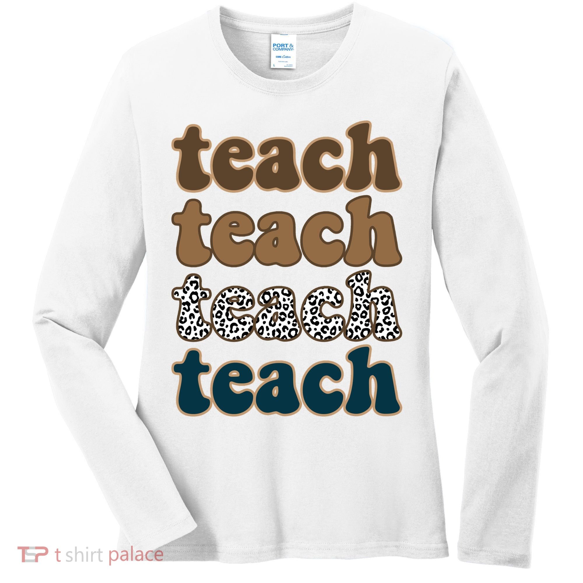 Teach Retro Gift For Teacher Women's Long Sleeve Shirt
