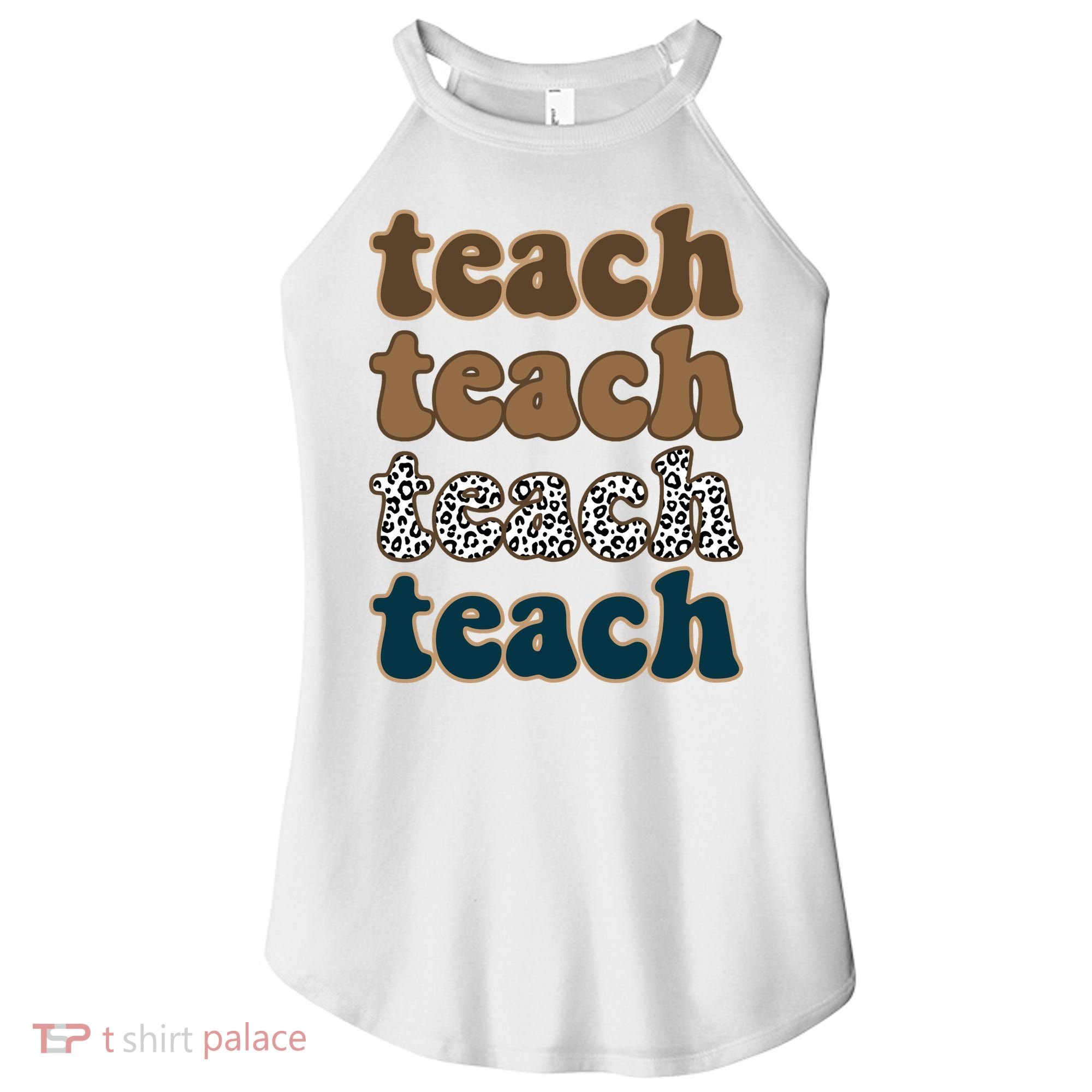 Teach Retro Gift For Teacher Women's Perfect Tri Rocker Tank