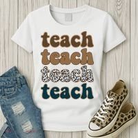 Teach Retro Gift For Teacher Women's T-Shirt thumb 3
