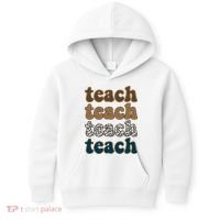 Teach Retro Gift For Teacher Kids Hoodie thumb 0