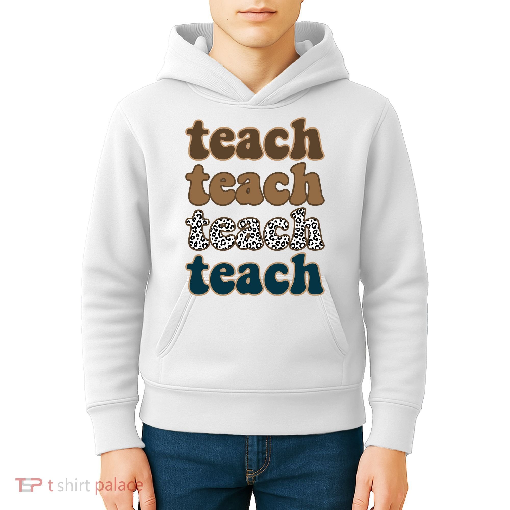 Teach Retro Gift For Teacher Kids Hoodie
