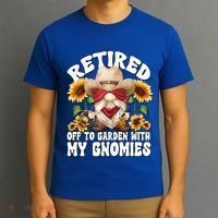 Texas Retiret Gnome Dad For Cow Lover Retired Grandpa Gift T-Shirt thumb 3