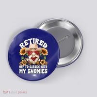 Texas Retiret Gnome Dad For Cow Lover Retired Grandpa Gift Button thumb 0