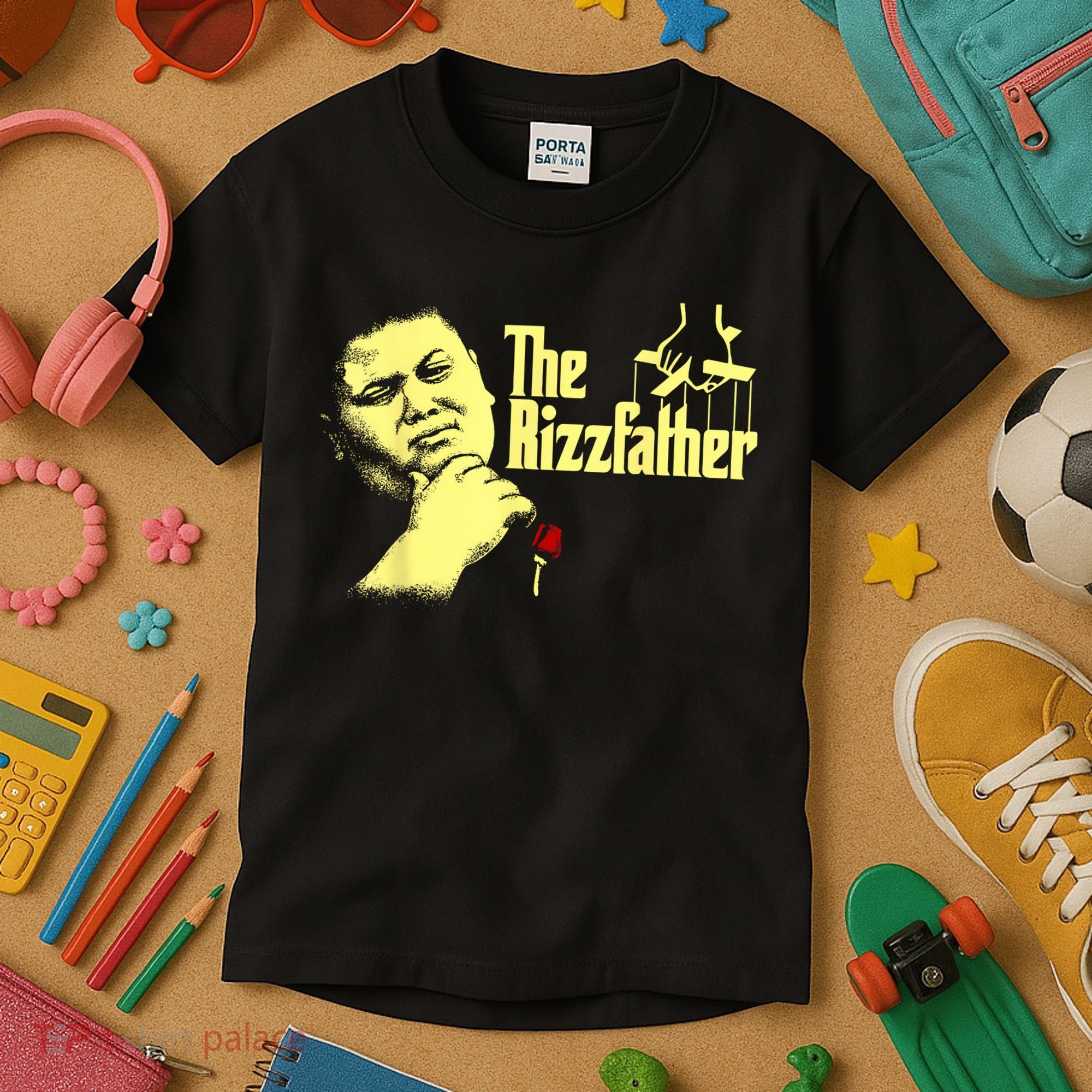 The Rizzler Godfather Funny Meme Kids T-Shirt