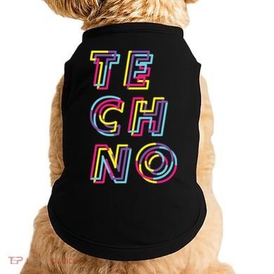 Techno Rave Gabber Gift Dj Edm Clubbing Raver Gift Doggie Tank