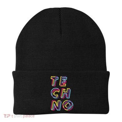 Techno Rave Gabber Gift Dj Edm Clubbing Raver Gift Beanie