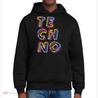 Techno Rave Gabber Gift Dj Edm Clubbing Raver Gift District V.I.T. Heavyweight Hoodie thumb 0