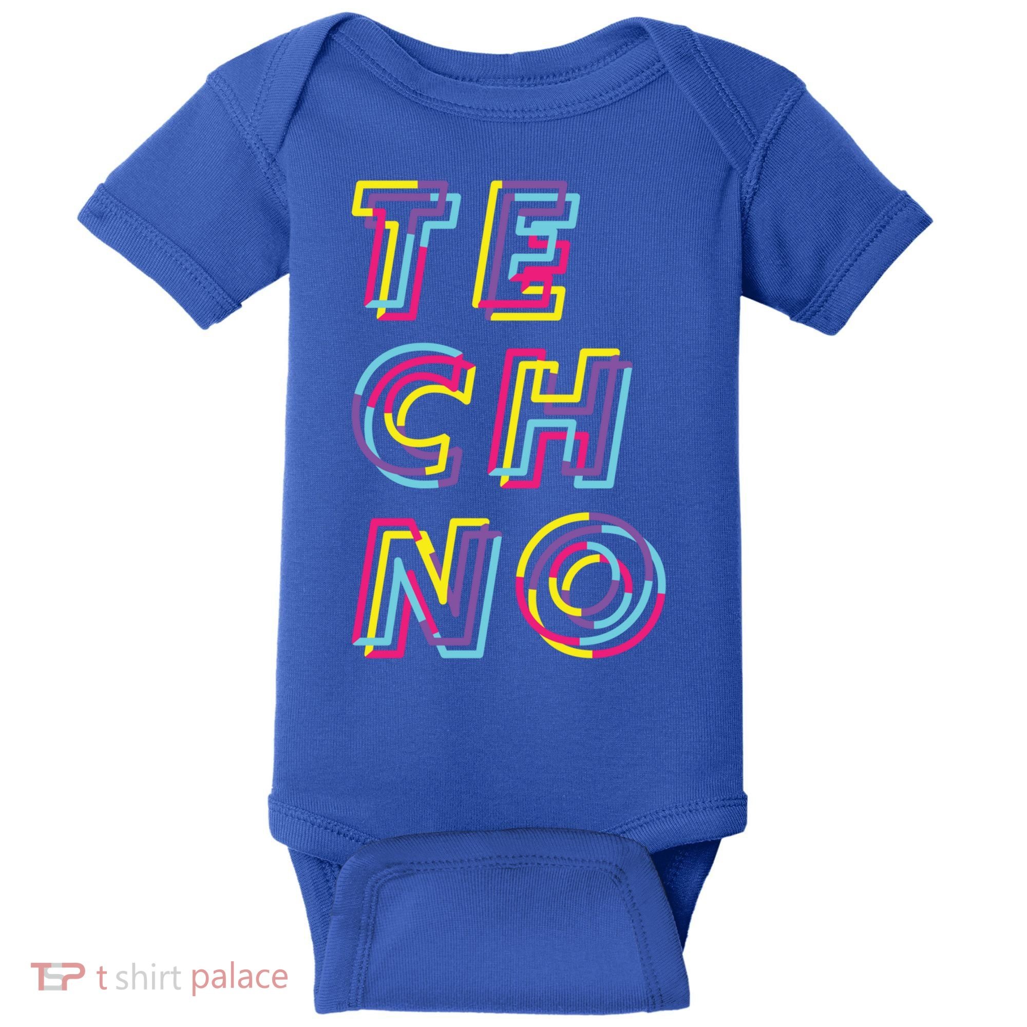 Techno Rave Gabber Gift Dj Edm Clubbing Raver Gift Baby Bodysuit