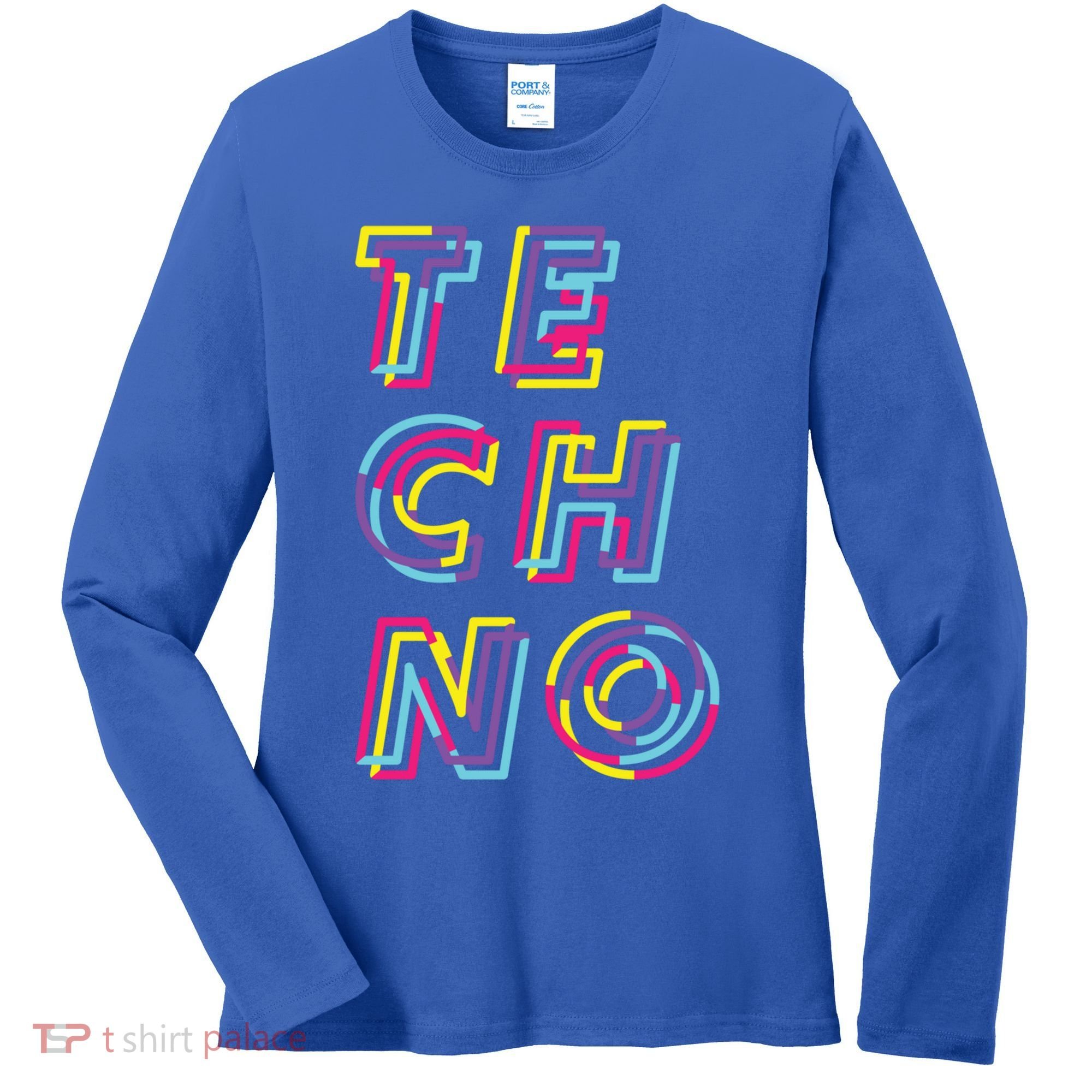 Techno Rave Gabber Gift Dj Edm Clubbing Raver Gift Women's Long Sleeve Shirt
