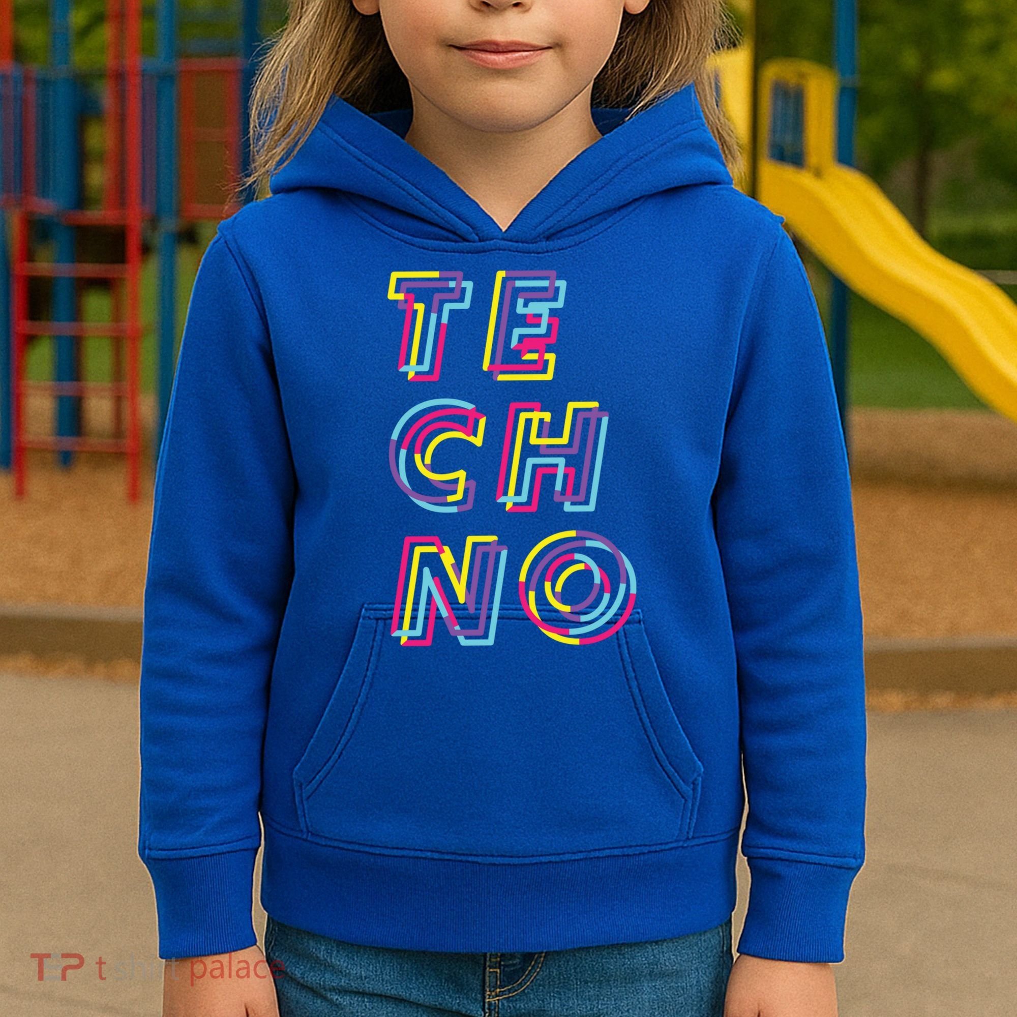 Techno Rave Gabber Gift Dj Edm Clubbing Raver Gift Kids Hoodie