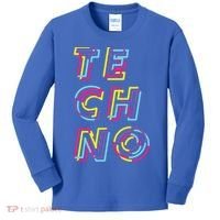 Techno Rave Gabber Gift Dj Edm Clubbing Raver Gift Kids Long Sleeve Shirt thumb 0