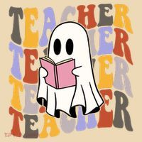 Teacher Retro Halloween Ghost Tote Bag thumb 4