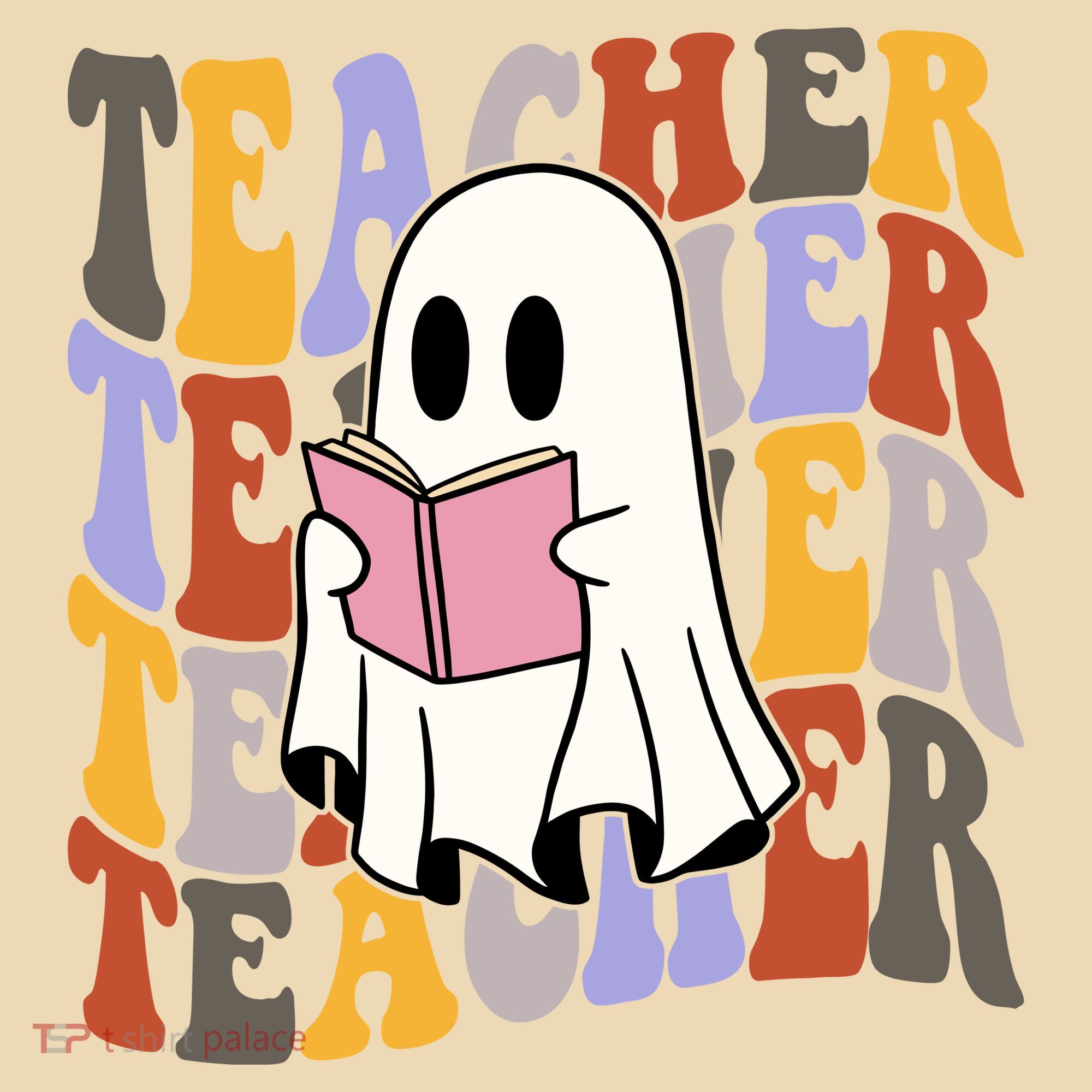 Teacher Retro Halloween Ghost Tote Bag