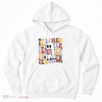 Teacher Retro Halloween Ghost Hoodie thumb 0
