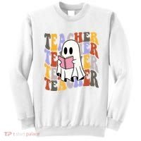 Teacher Retro Halloween Ghost Sweatshirt thumb 0