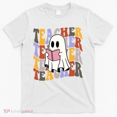 Teacher Retro Halloween Ghost T-Shirt