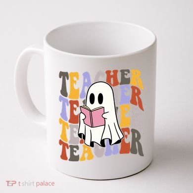 Teacher Retro Halloween Ghost Coffee Mug