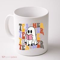 Teacher Retro Halloween Ghost Coffee Mug thumb 0