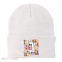 Teacher Retro Halloween Ghost Beanie thumb 0