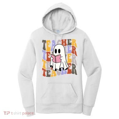 Teacher Retro Halloween Ghost Women's Hoodie