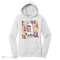 Teacher Retro Halloween Ghost Women's Hoodie thumb 0
