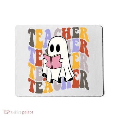 Teacher Retro Halloween Ghost Mousepad