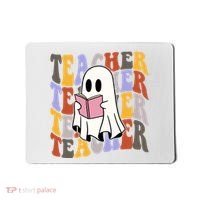 Teacher Retro Halloween Ghost Mousepad thumb 0