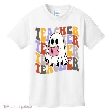 Teacher Retro Halloween Ghost Kids T-Shirt