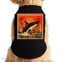 The Revolution Has Begin White Gladis Orcas Eat The Rich Doggie Tank thumb 0