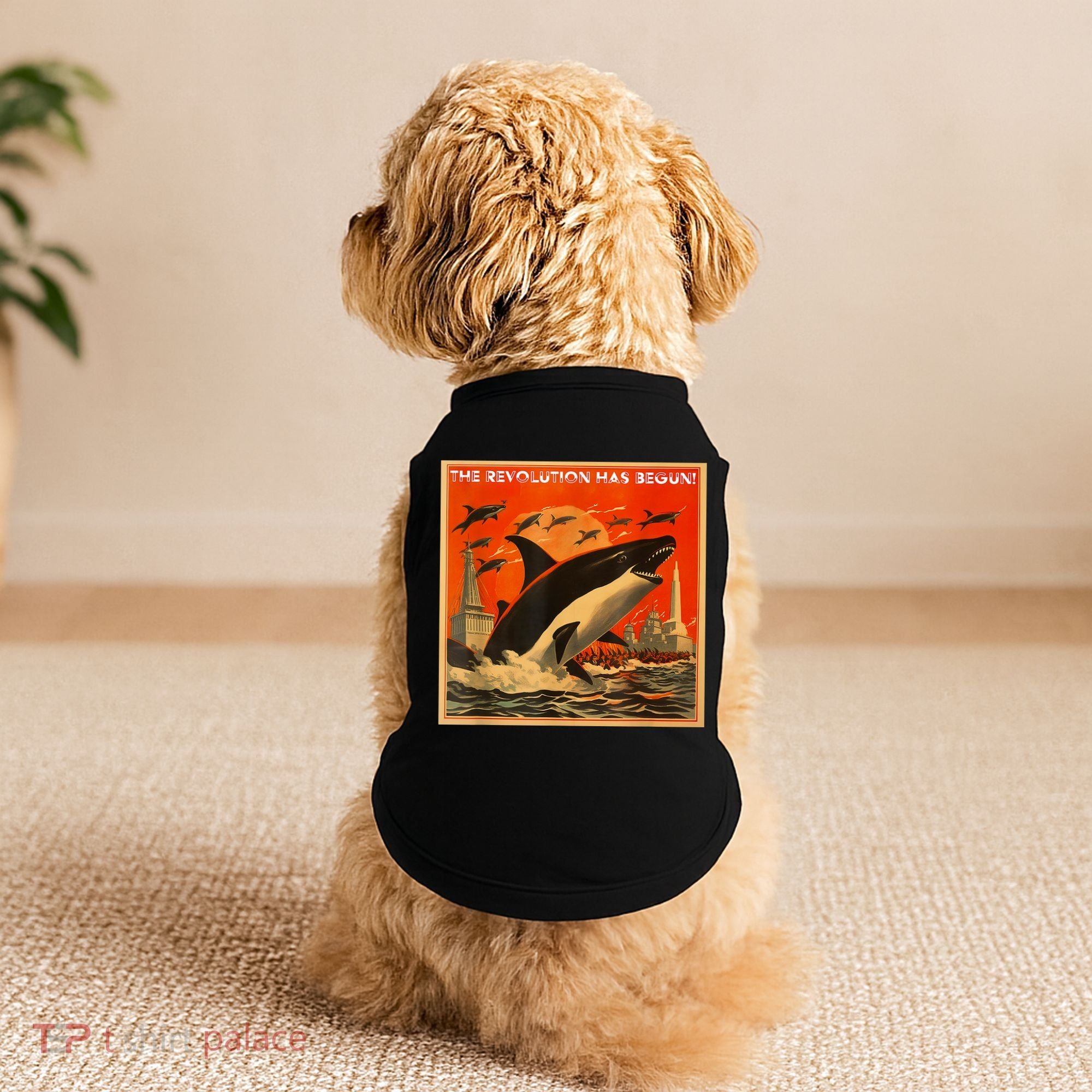 The Revolution Has Begin White Gladis Orcas Eat The Rich Doggie Tank